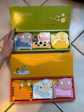 2 valisettes de mini livres Piccolia - À la ferme