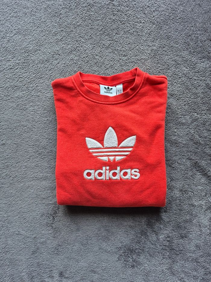 Sweat pull adidas -orange -taille xs- bon état