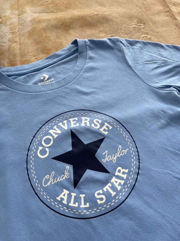 T-shirt converse, Bleu M,Femme (1042) - photo numéro 2