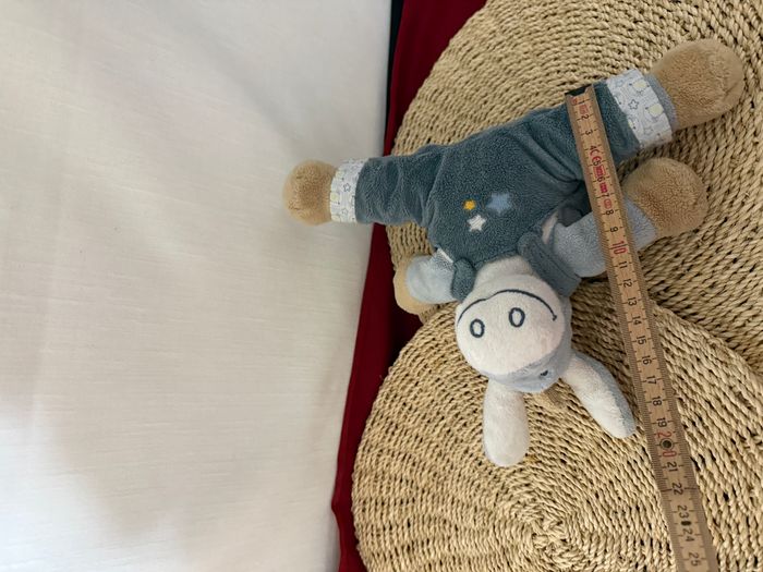 Peluche Doudou Ane Paco NOUKIE'S salopette étoiles Victor Lucien - photo numéro 3