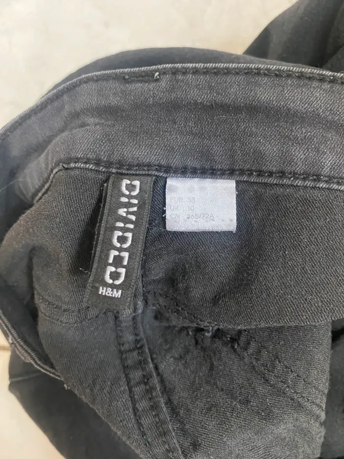 Jeans noir skinny H&M 38 M taille haute - photo numéro 4