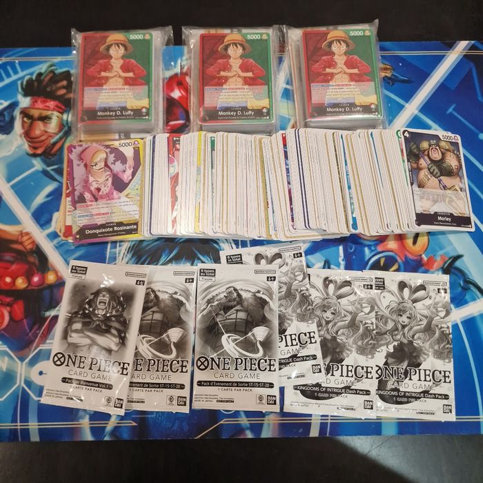 🏴‍☠️ Lot One Piece TCG – 150 Cartes + 2 Decks de Démarrage + 6 Boosters Événement 🏴‍☠️