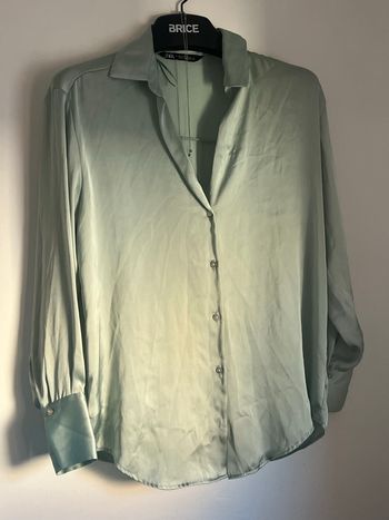 Chemise oversize verte Zara