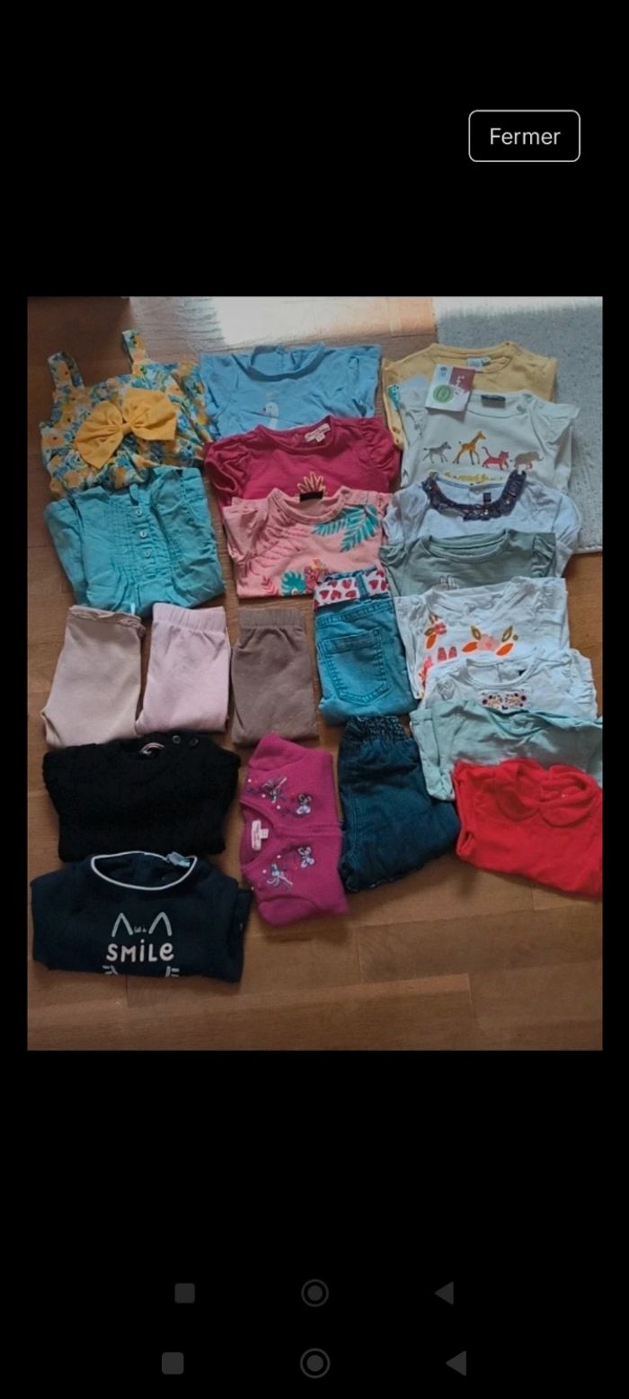 Lot bébé fille 3/6 et 6 mois. Robes, t-shirt manche longue et courte, leggings, jeans,gilet,pulls. Il y a 21 articles.

#obaibifille #dpam #influx #disney#sergentmajor
