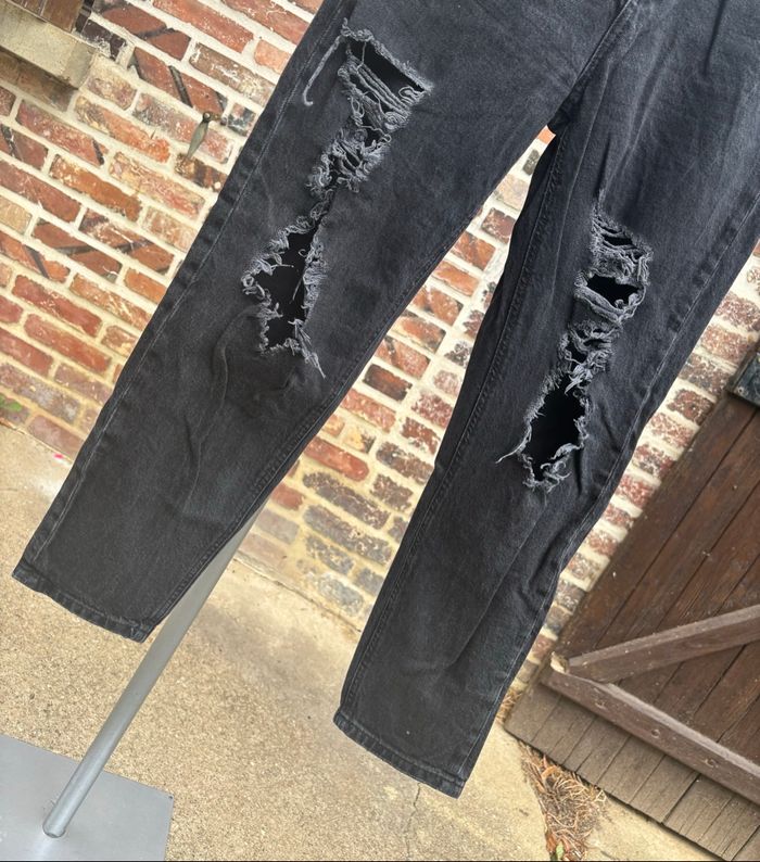 👖 Jean noir déchiré Clockhouse High Rise Mom – taille haute (T36) - photo numéro 3