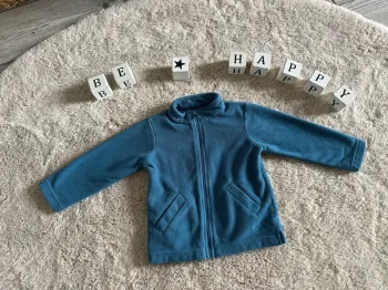 Veste gilet zip polaire 18 mois bleu