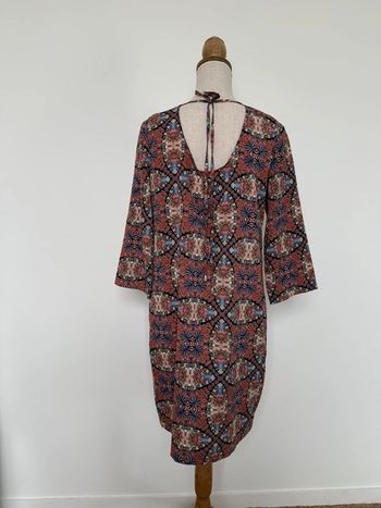 Robe terracota tunique dos nu Bordeaux midi dress neuf Kleid dress Vestido Vestito jurk jumpsuit