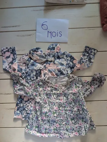 Tee shirt manches longues bébé fille 6 mois