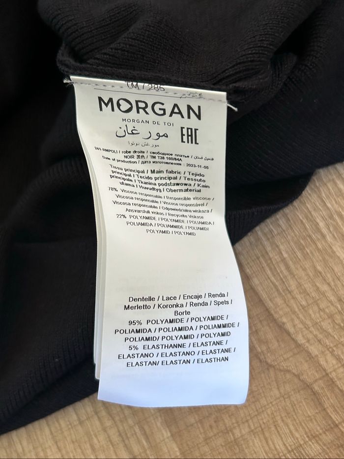 Robe pull noire neuve avec dentelle Morgan taille M (valeur 60€) - photo numéro 10