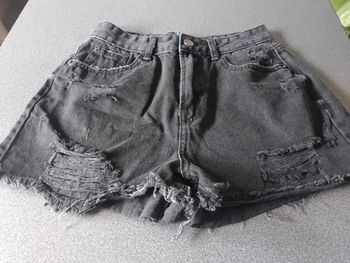 Short en jean noir Pimkie