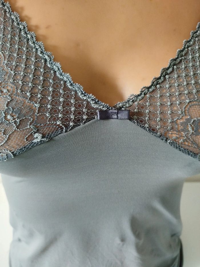 #caraco#gris#dentelle - photo numéro 2