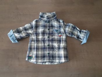 Chemise à carreaux manches longues 9mois