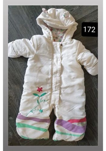 manteau combi pilote bébé blanc/violet/rose/vert Orchestra 9 mois