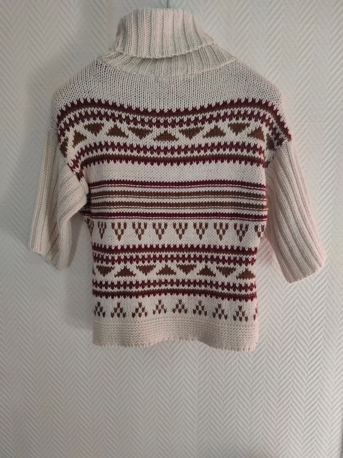 Pull coll roulé a motifs camaïeu T2 - photo numéro 9