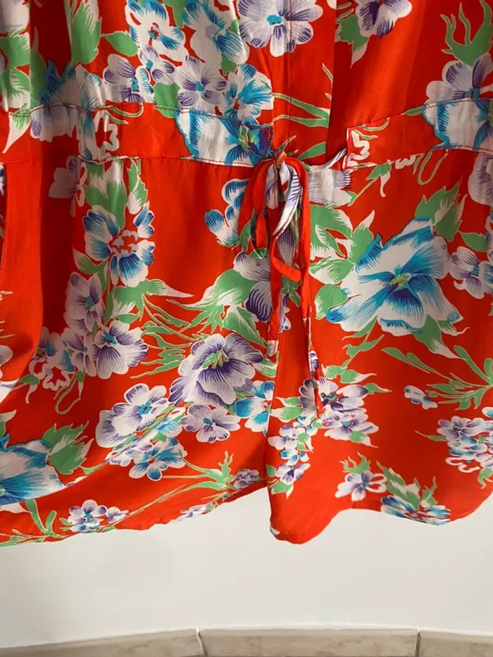 Combi short levi’s rouge à fleur - photo numéro 5