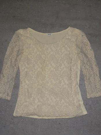 Haut habillé jaune dentelle