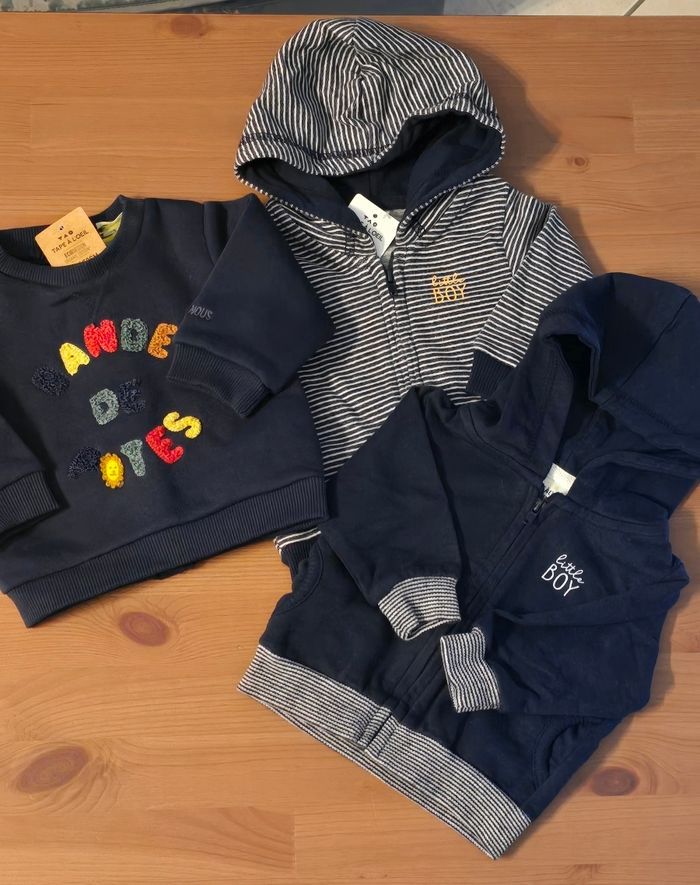💙💙🥰😍 superbe lot sweats molleton 3 mois garçon😍🥰 💙💙💙