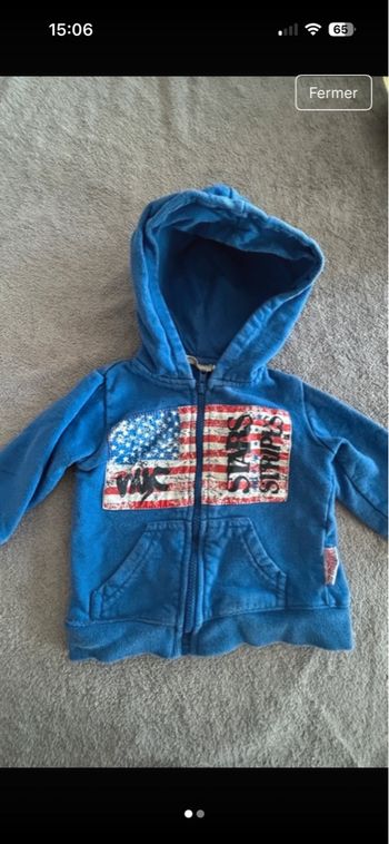 Veste à capuche zipé 