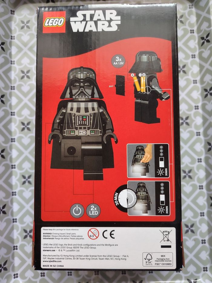 Lampe torche Lego dark Vador star wars neuve - photo numéro 3