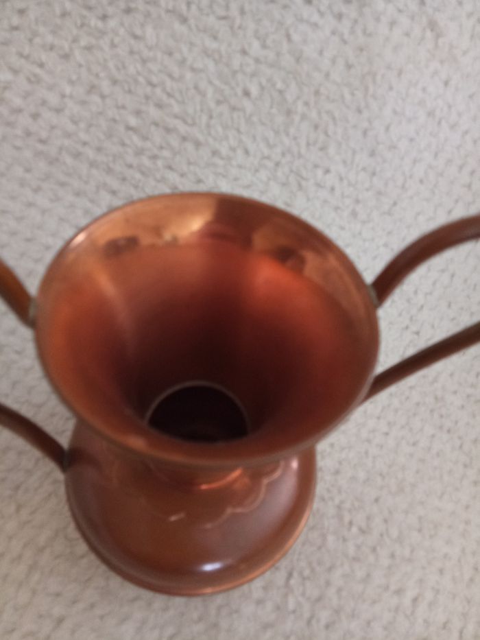 Ancien petit VASE en Cuivre "Villedieu" - photo numéro 2