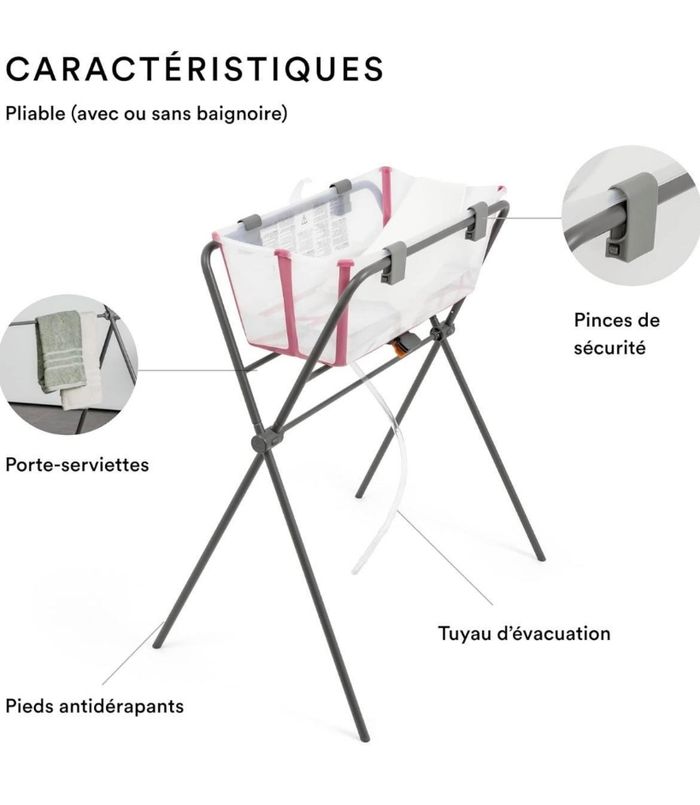 Lot Baignoire Support Stokke pliable - photo numéro 7