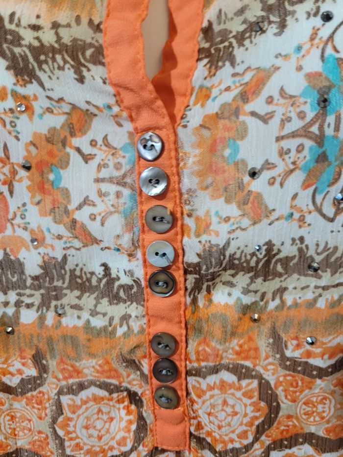 Chemise en voile orange - photo numéro 3