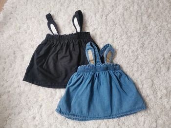 Lot de robes à bretelles en jean