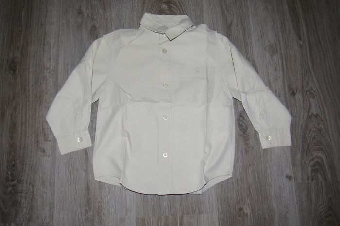 CHEMISE ML BEIGE GARÇON "OKAÏDI" - 3 ANS - n°01 - photo numéro 1