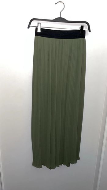 Jupe longue plissée kaki "Feeling Lady" neuve - Taille S