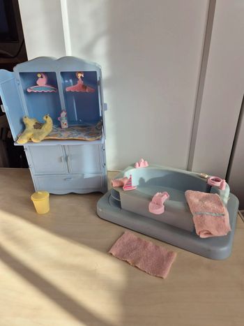Salle de bain barbie famille doucoeur vintage