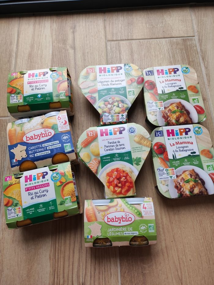 Lot repas bébé au