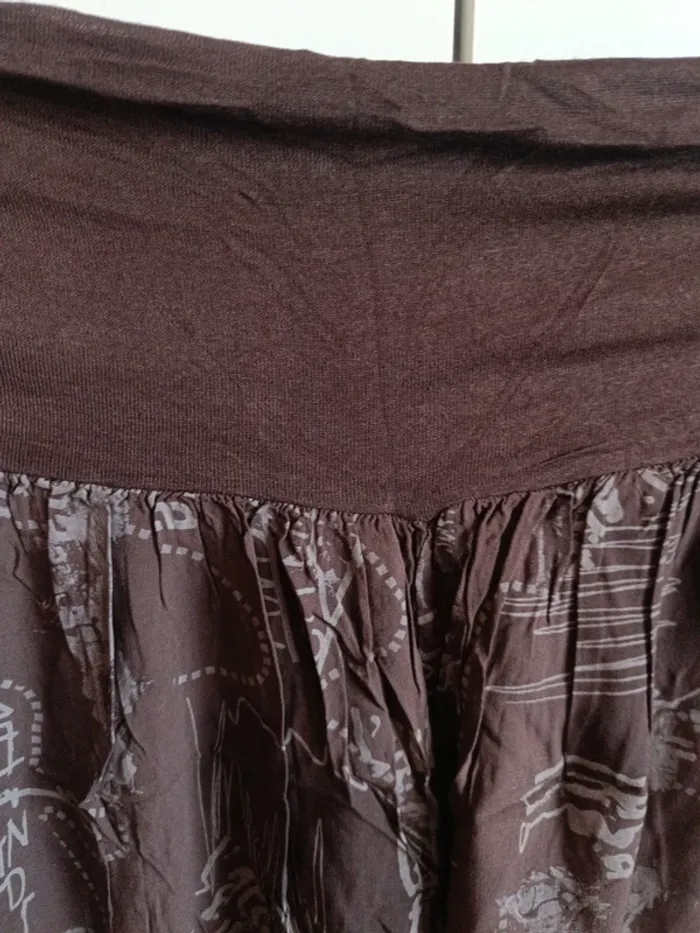Pantalon Aladin chocolat et gris - photo numéro 3