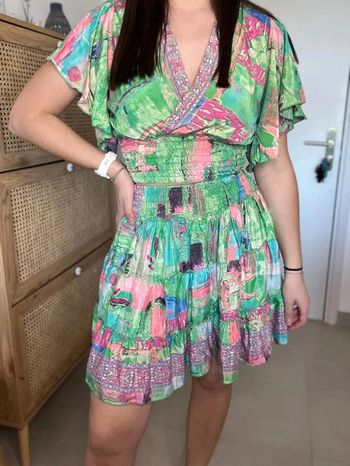 Ensemble d’été jupe + crop top vert