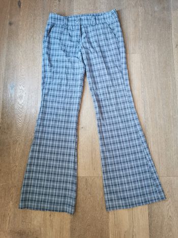 Pantalon carreaux jambes évasées Jennifer