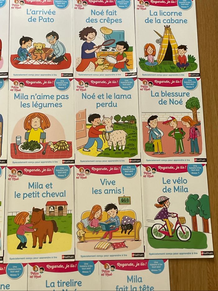 Lot 19 livres apprentissage lecture Regarde je lis avec Mila et Noé CP niveau 1 - photo numéro 4