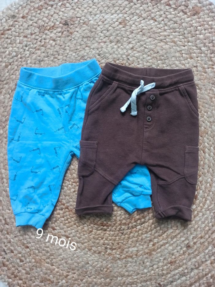 Lot pantalon jogging 9 mois kiabi tex