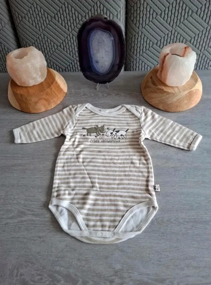 Bodies mixte manche longue lot de 3 taille 6 mois - photo numéro 2