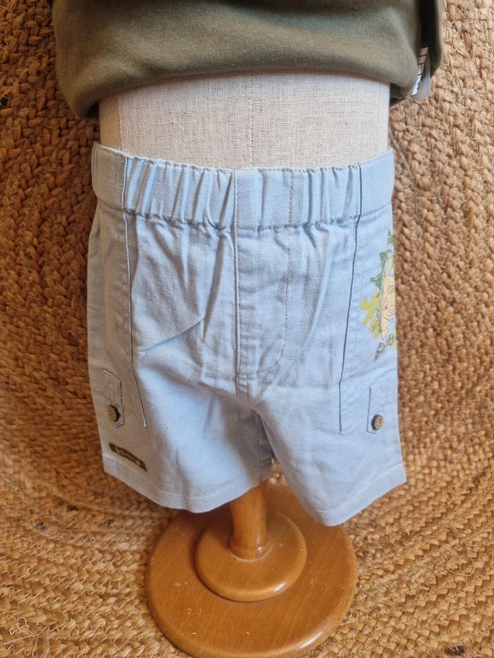 Neuf jolie ensemble polo kaki et short simba en lin disney 12 mois - photo numéro 4