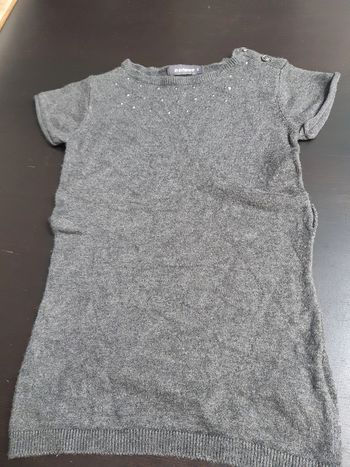Robe grise strass 2 ans