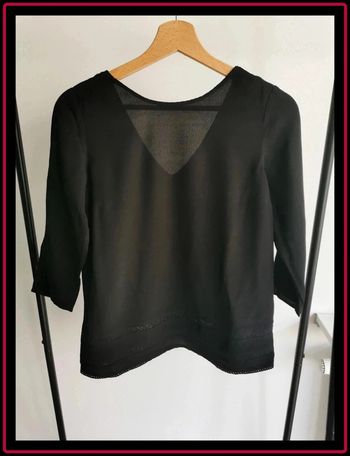 Blouse noire manches 3/4