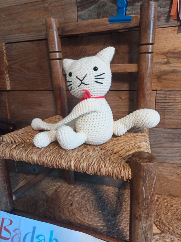 Peluche crochet chat fait main tbe - photo numéro 3
