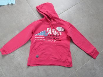 Sweat à capuche rose 10 ans