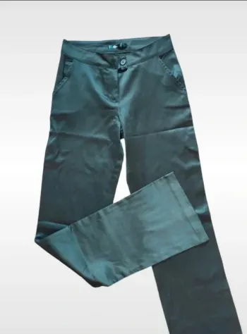 Pantalon stretch satiné jambe évasés