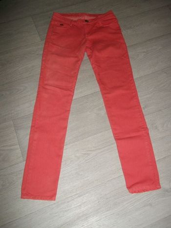 Jean PLACE DU JOUR orange taille 36 TBE