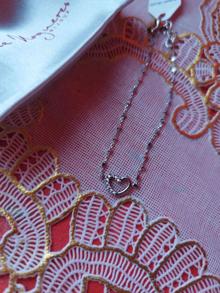 Bracelet en argent 925 forme de coeur neuf - photo numéro 11