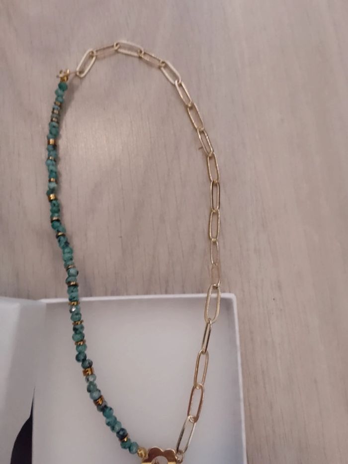 Collier pierres de turquoise africaine - photo numéro 2