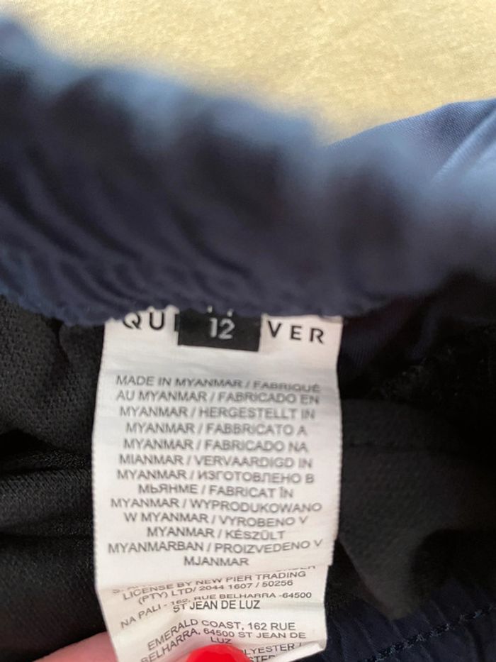 Maillot de bain short QuickSilver bleu 12 ans - photo numéro 3