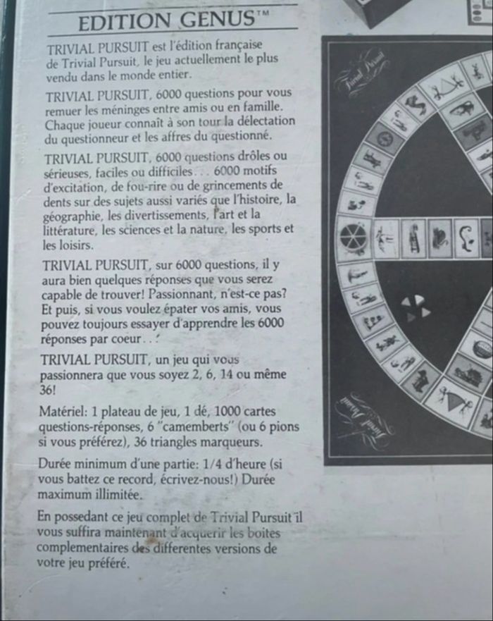 Jeu Trivial pursuit -édition Genus - Parker - photo numéro 7