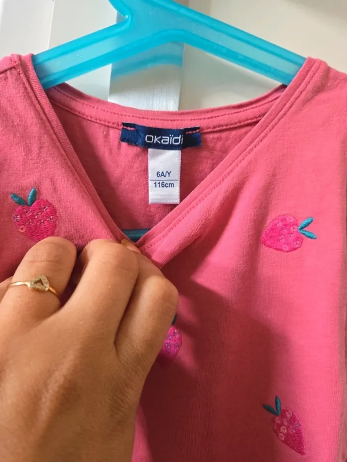 T-shirt fille taille 6ans okaidi - photo numéro 2