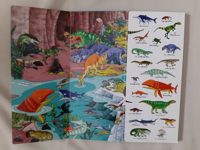 livre enfant - Cherche et trouve géant - Au temps des dinosaures - photo numéro 4